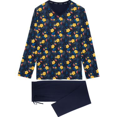 402725 Lucky Long Sleepwear - P0RA Navy Print